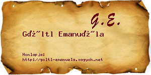 Göltl Emanuéla névjegykártya